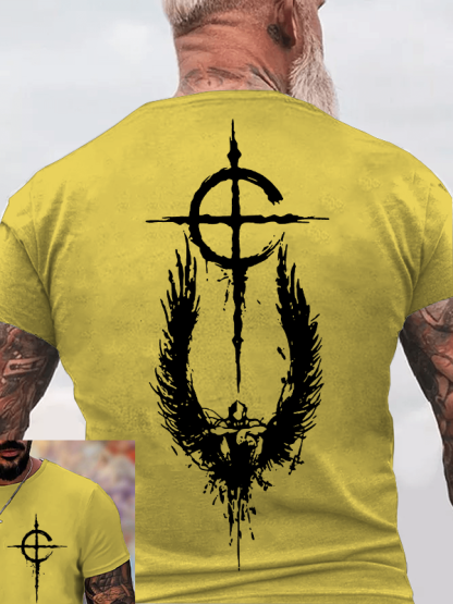 Wings of Faith Jesus God Christian Cotton T-Shirt