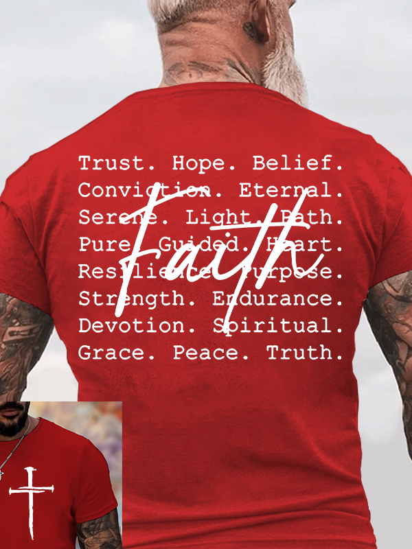 Faith Jesus God Christian Cotton T-Shirt