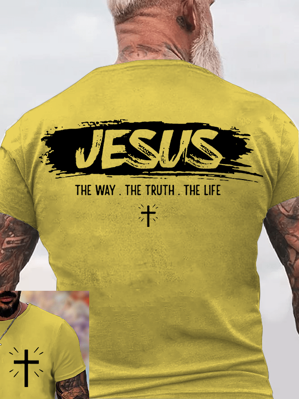 Jesus The Way The Truth The Life Jesus God Christian Cotton T-Shirt