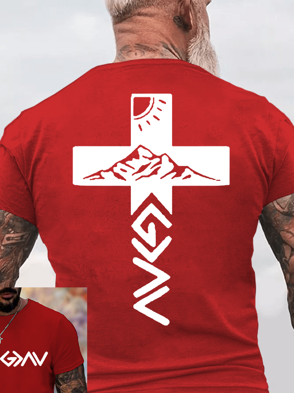 God is Greater than the Highs & Lows Jesus God Christian Cotton T-Shirt