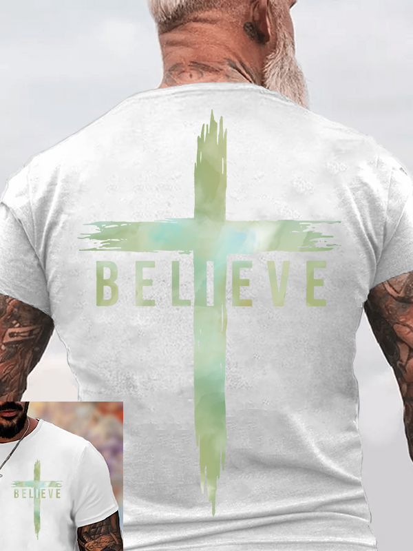 Believe Jesus God Christian Cotton T-Shirt