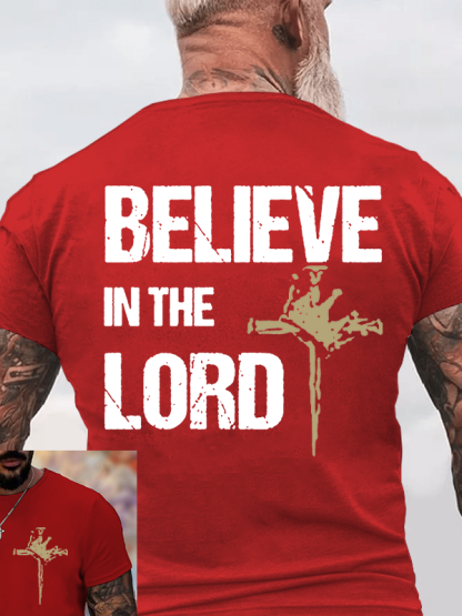 Believe In The Lord Jesus God Christian Cotton T-Shirt