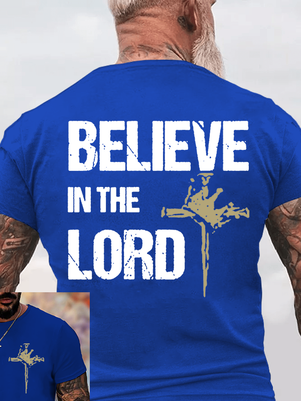 Believe In The Lord Jesus God Christian Cotton T-Shirt