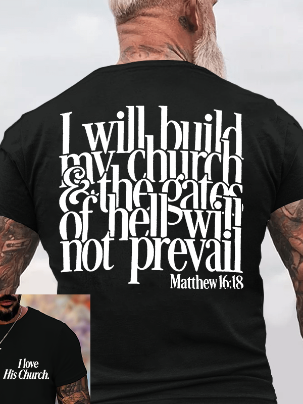 Man Of God Husband Dad Jesus God Christian Cotton T-Shirt