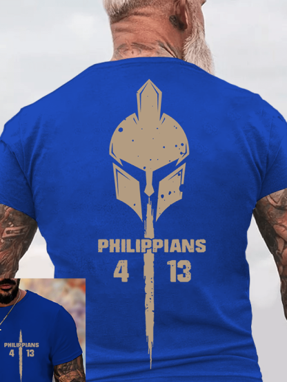 Philippians 4:13 Jesus God Christian Cotton T-Shirt