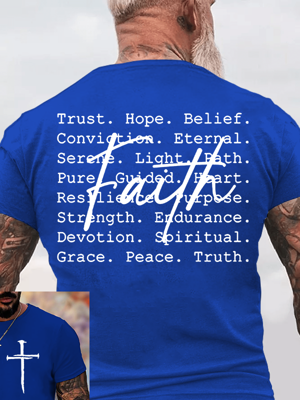 Faith Jesus God Christian Cotton T-Shirt