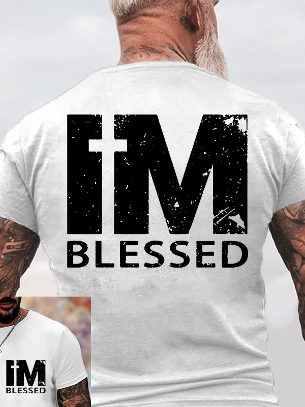 I'm Blessed Jesus God Christian Cotton T-Shirt