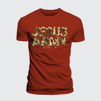 Jesus Army Jesus God Christian Premium Mercerized Cotton Tee
