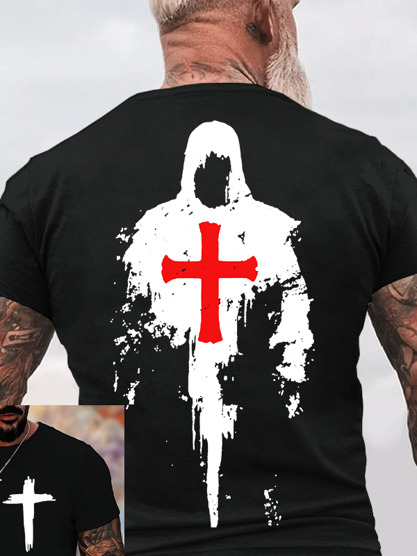 Man Of God Husband Dad Jesus God Christian Cotton T-Shirt