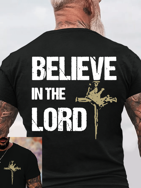 Man Of God Husband Dad Jesus God Christian Cotton T-Shirt