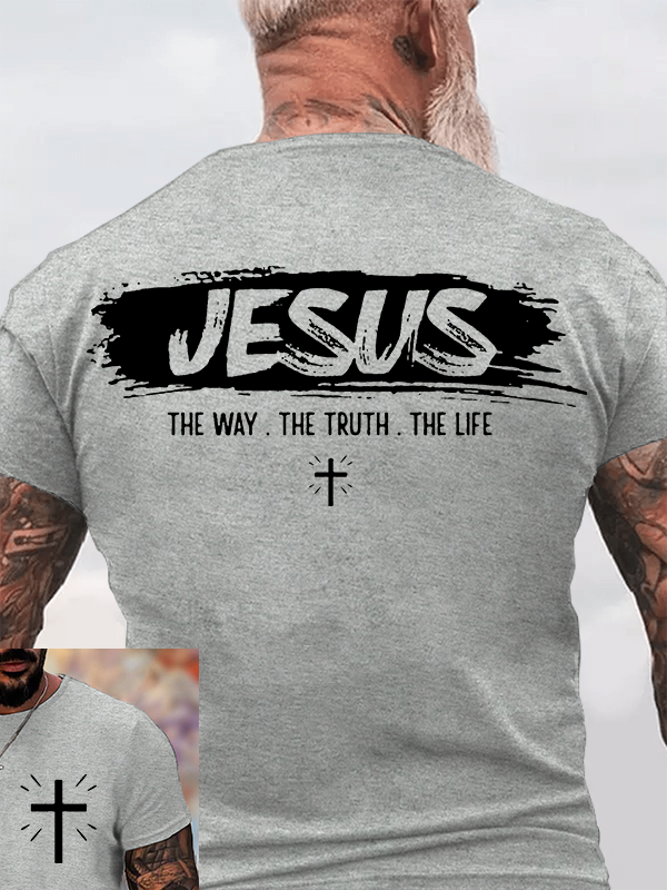 Jesus The Way The Truth The Life Jesus God Christian Cotton T-Shirt