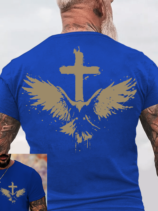 The Jesus Eagle Jesus God Christian Cotton T-Shirt