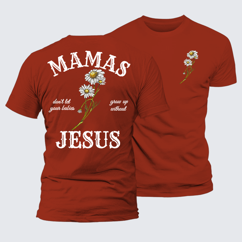Blossoms Of Faith And Love Jesus God Christian Premium Mercerized Cotton Tee