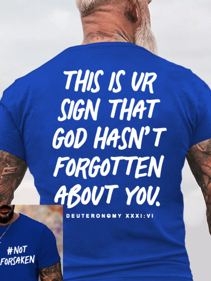 Not Forsaken Jesus God Christian Cotton T-Shirt