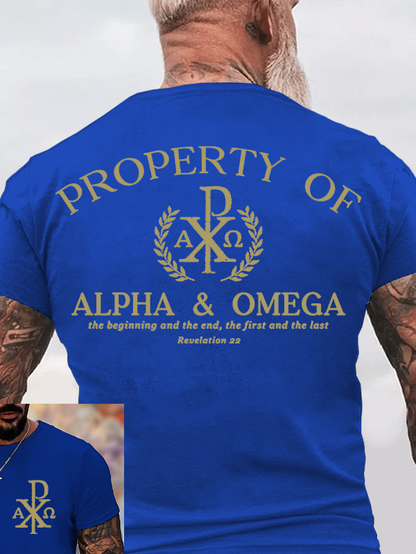 Property of Alpha & Omega Christian Cotton T-Shirt