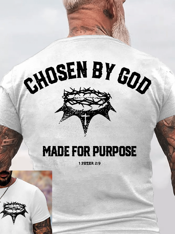 Chosen by God Jesus God Christian Cotton T-Shirt