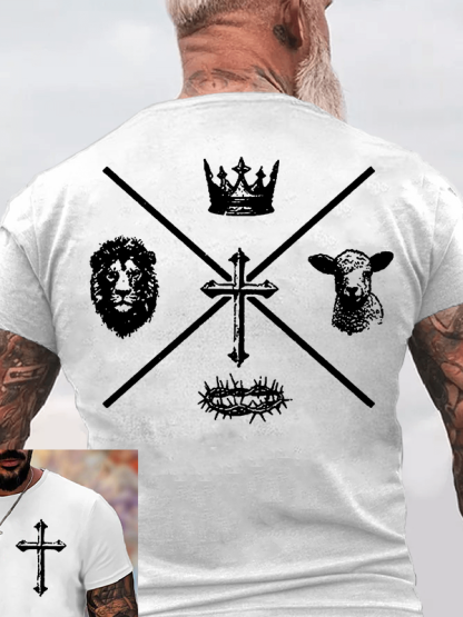 Faith Cross Jesus God Christian Cotton T-Shirt
