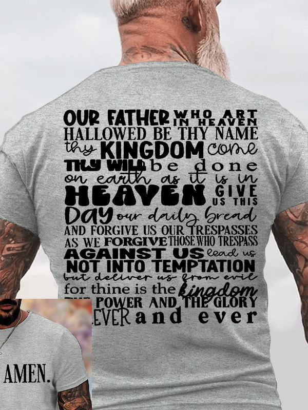 Amen Jesus God Christian Cotton T-Shirt