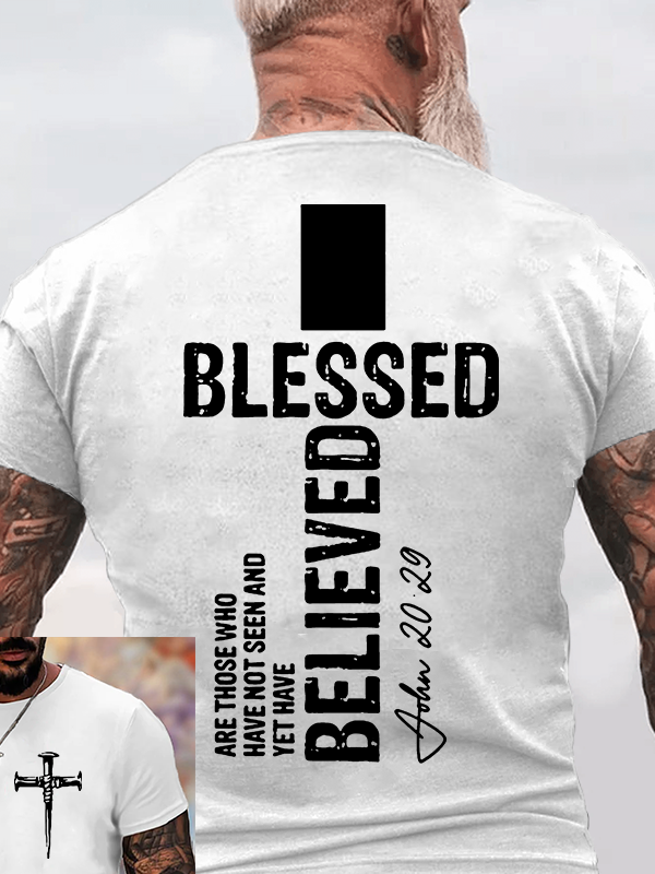Blessed Jesus God Christian Cotton T-Shirt
