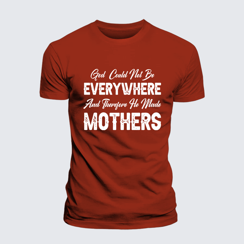 God Made Mothers  Jesus God Christian Premium Mercerized Cotton Tee
