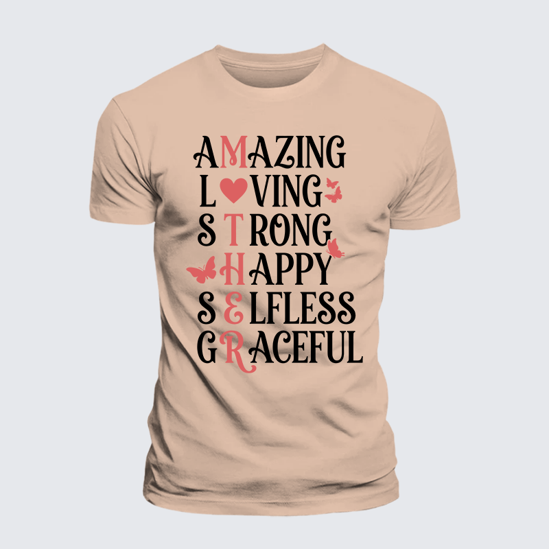 Amazing Mother Jesus God Christian Premium Mercerized Cotton Tee