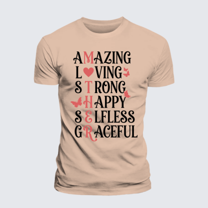 Amazing Mother Jesus God Christian Premium Mercerized Cotton Tee