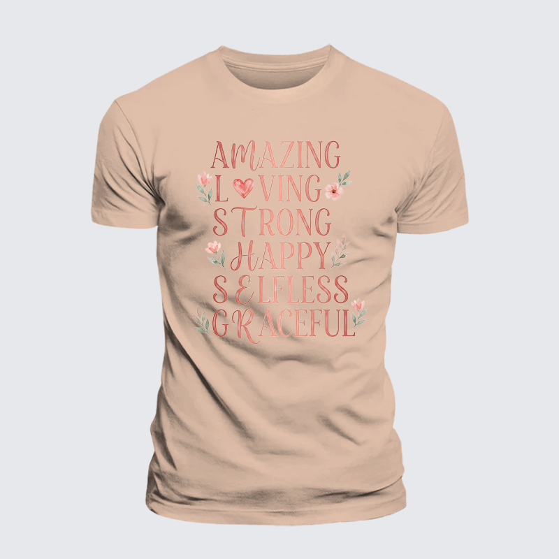 Amazing Mother Jesus God Christian Premium Mercerized Cotton Tee