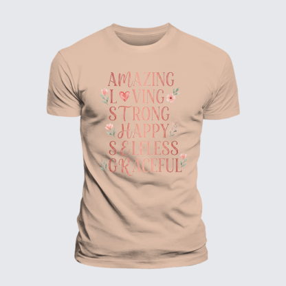 Amazing Mother Jesus God Christian Premium Mercerized Cotton Tee