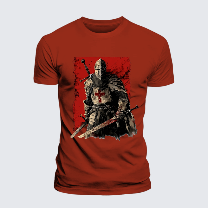 Templar Honor Jesus God Christian Premium Mercerized Cotton Tee