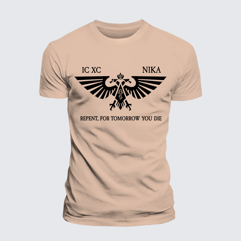Orthodox Warhammer Jesus God Christian Premium Mercerized Cotton Tee
