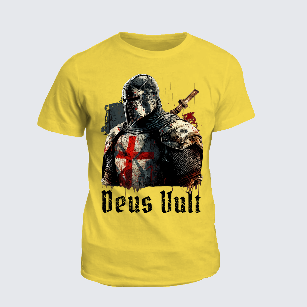Deus Vult Jesus God Christian Cotton T-Shirt