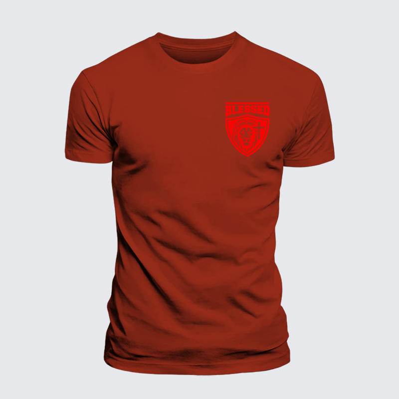 Blessed Cross Jesus God Christian Premium Mercerized Cotton Tee