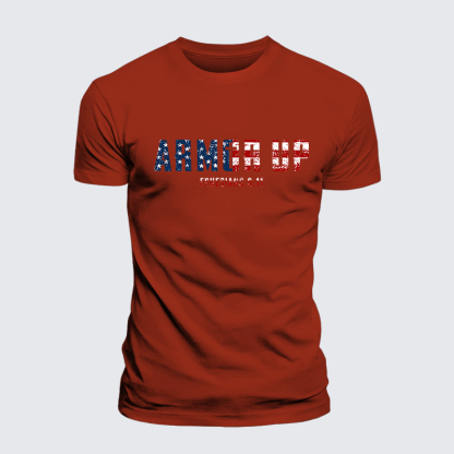 Armor Up Jesus God Christian Premium Mercerized Cotton Tee