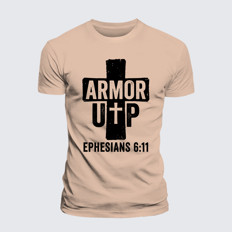 Armor Up Jesus God Christian Premium Mercerized Cotton Tee