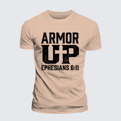 Armor Up Jesus God Christian Premium Mercerized Cotton Tee