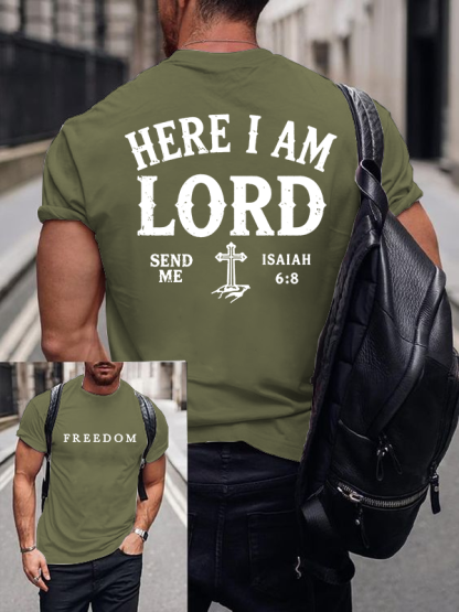 Send Me Isaiah 6:8 Jesus God Christian Cotton T-Shirt