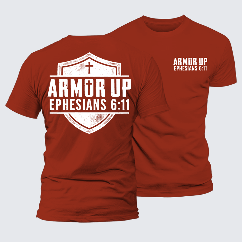 Armor Up Jesus God Christian Premium Mercerized Cotton Tee