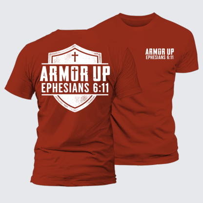 Armor Up Jesus God Christian Premium Mercerized Cotton Tee
