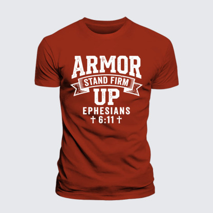Armor Up Jesus God Christian Premium Mercerized Cotton Tee