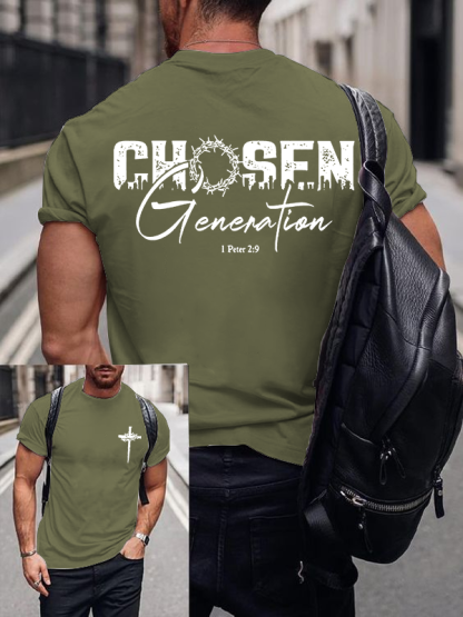 Chosen Generation Jesus God Christian Cotton T-Shirt