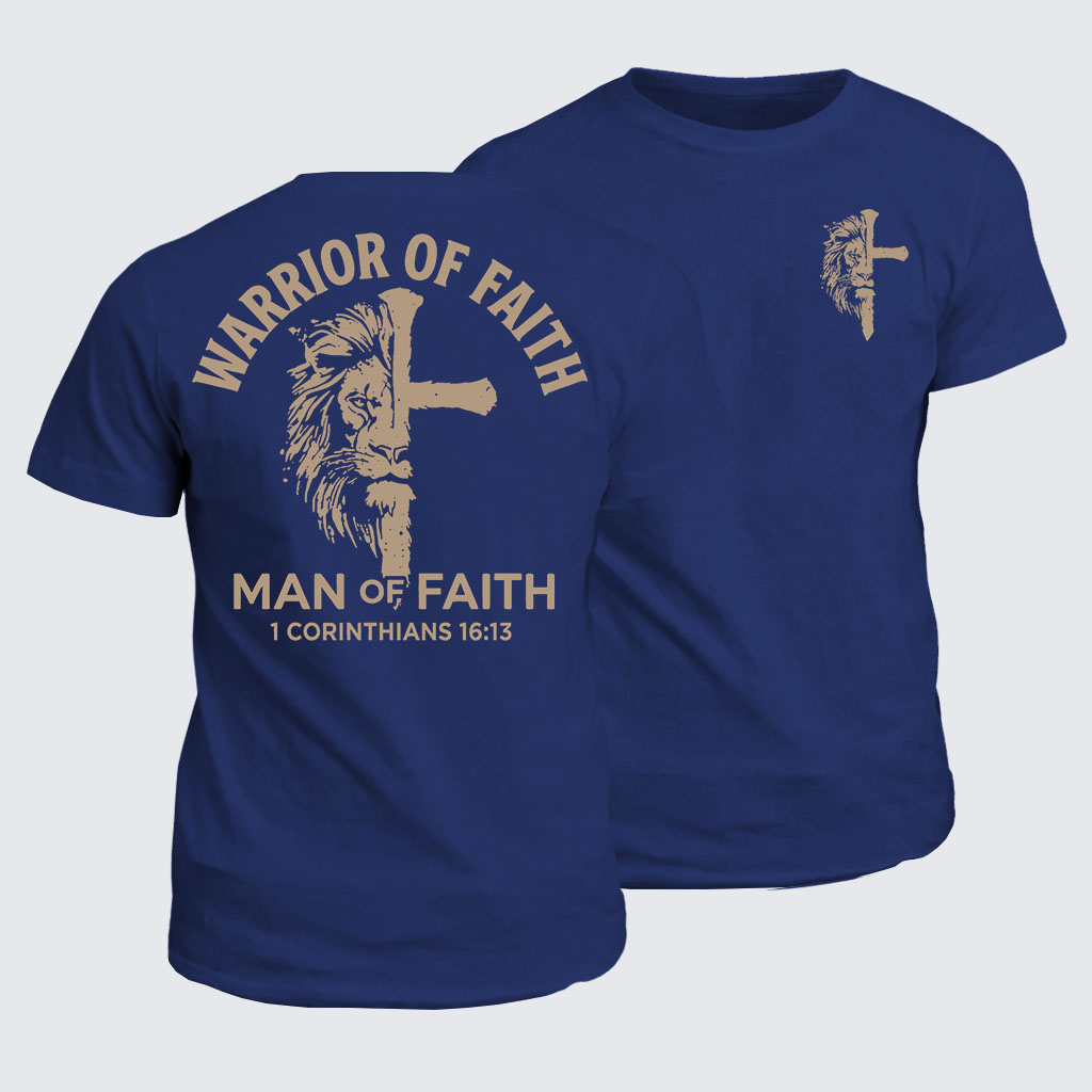Man of Faith Jesus God Christian Cotton T-Shirt