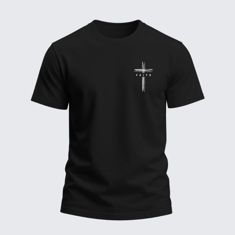 Heavyweight Cotton Tee -Faith Cross