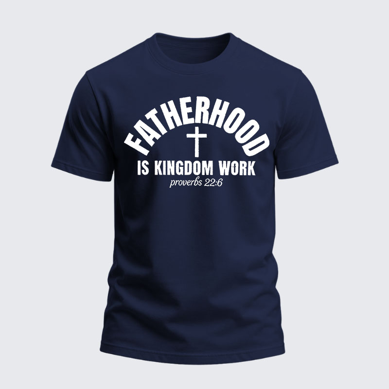 Heavyweight Cotton Tee - Fatherhood is Kingdom Work