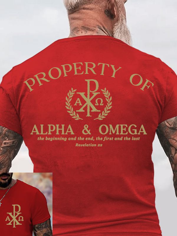 Property of Alpha & Omega Christian Cotton T-Shirt
