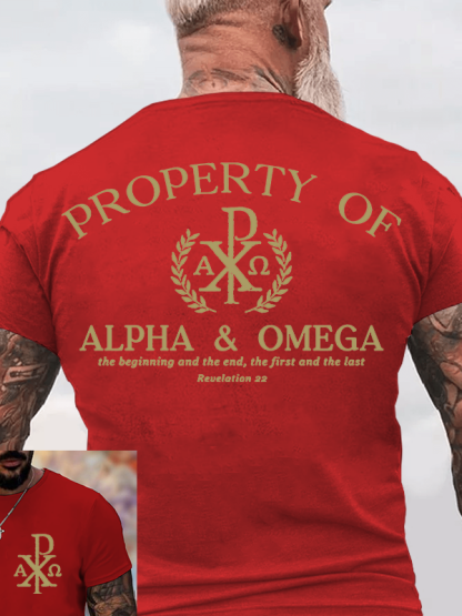 Property of Alpha & Omega Christian Cotton T-Shirt