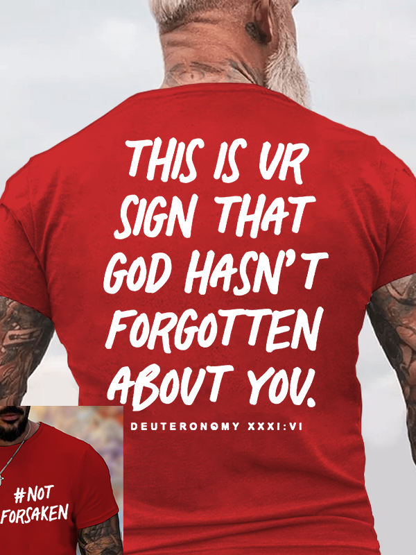 Not Forsaken Jesus God Christian Cotton T-Shirt