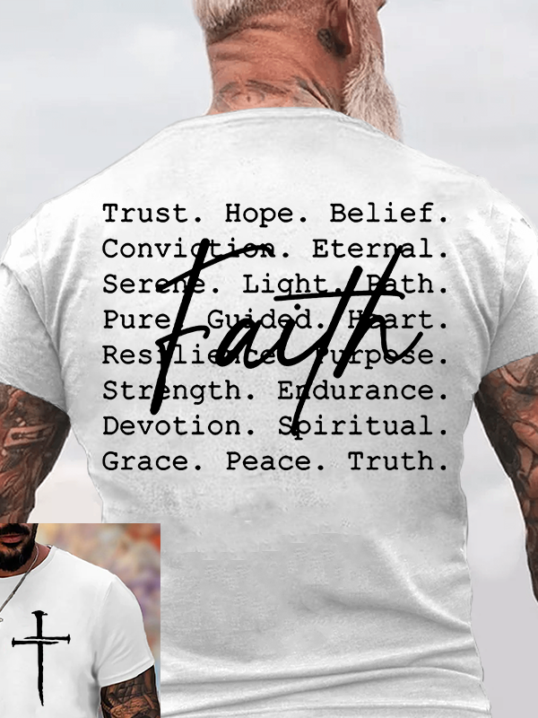 Faith Jesus God Christian Cotton T-Shirt