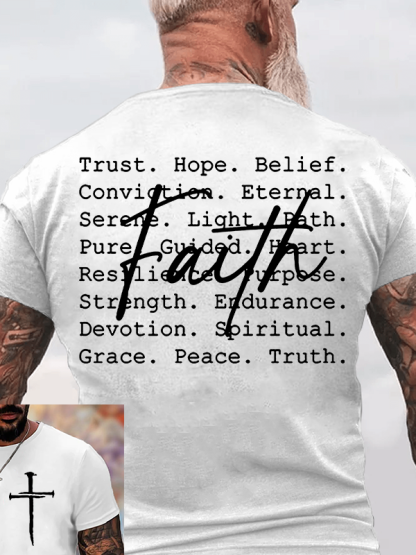Faith Jesus God Christian Cotton T-Shirt