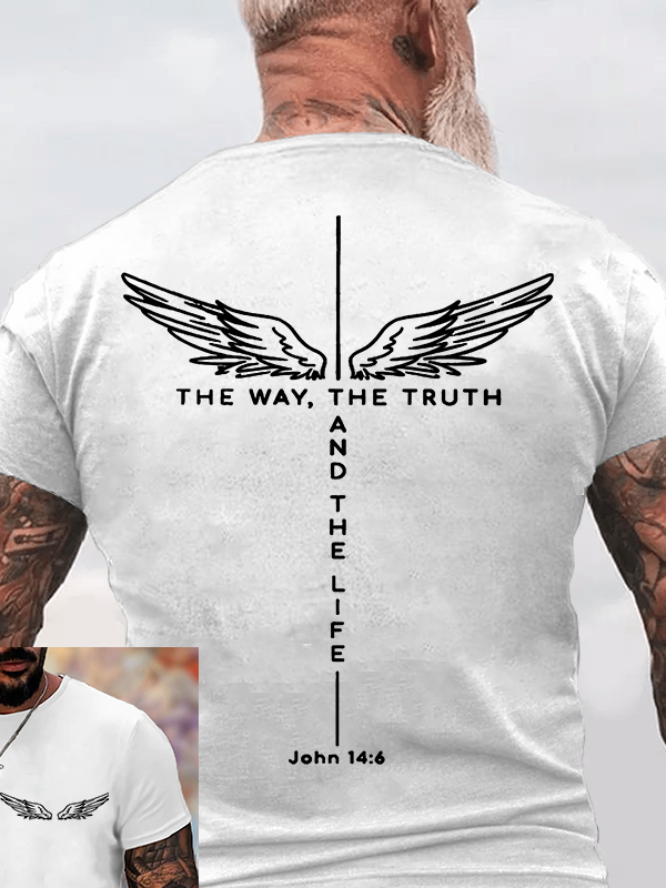 The Way The Truth The Life Jesus God Christian Cotton T-Shirt