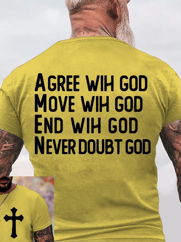 Amen Jesus God Christian Cotton T-Shirt
